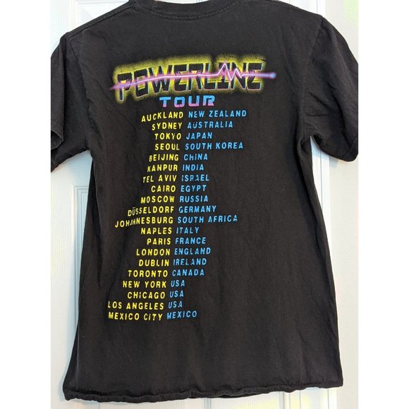 Disney Powerline Tour Goofy T Shirt Top Womans Small Graphic Black Short Sleeve - Picture 5 of 6
